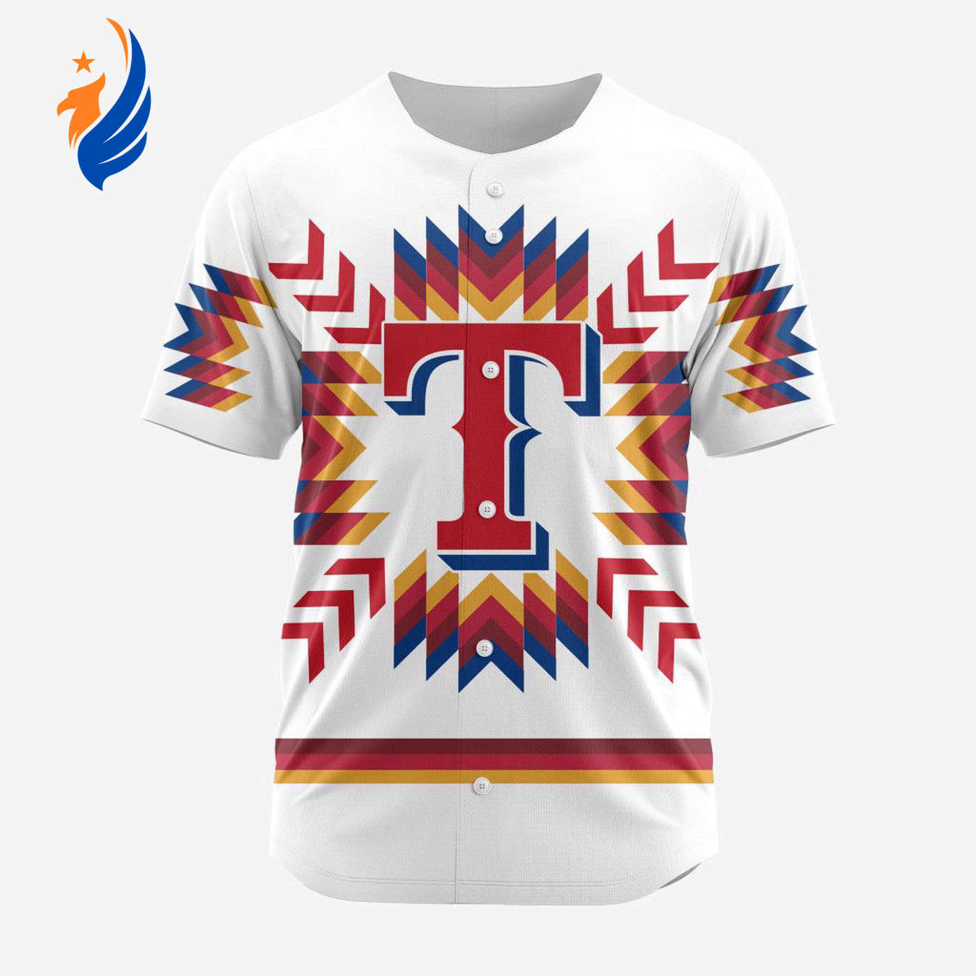 MLB Texas Rangers Special Native Design Baseball Jersey Gift for Men Women - Bafud