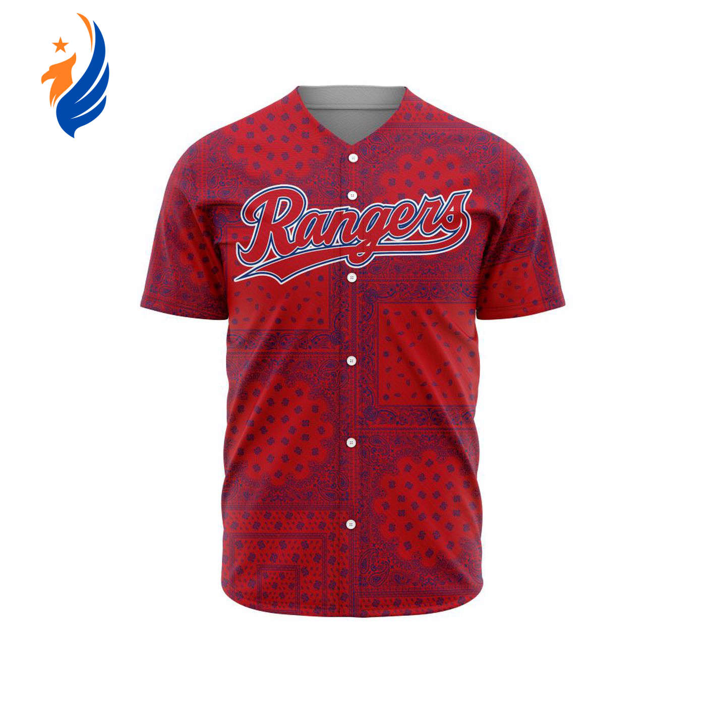 MLB Texas Rangers Special Paisley Design Baseball Jersey Gift for Men Women - Bafud