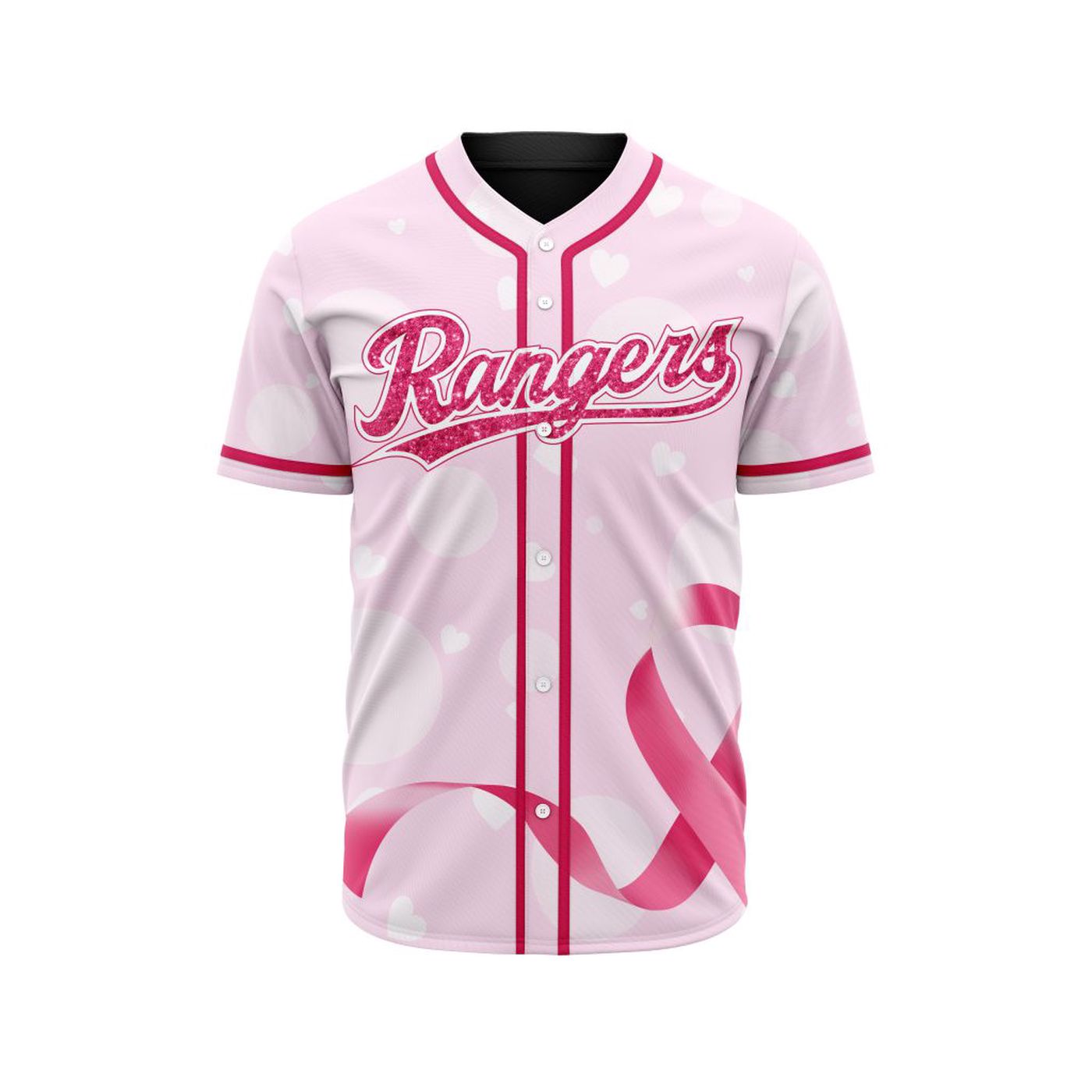 MLB Texas Rangers Special Pink Design Fight Breast Cancer Baseball Jersey Gift for Men Women - Bafud