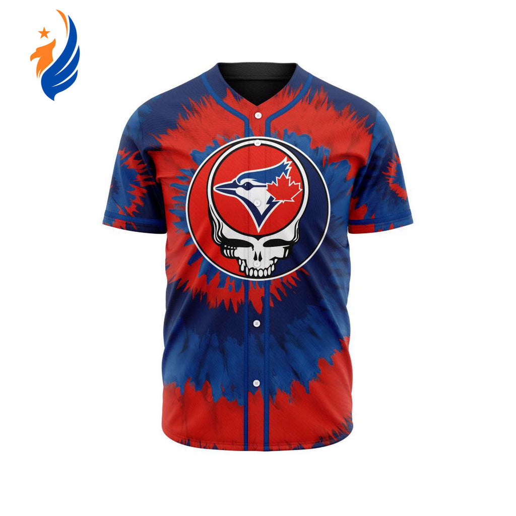 MLB Toronto Blue Jays Special Grateful Dead Design Baseball Jersey Gift for Men Women - Bafud