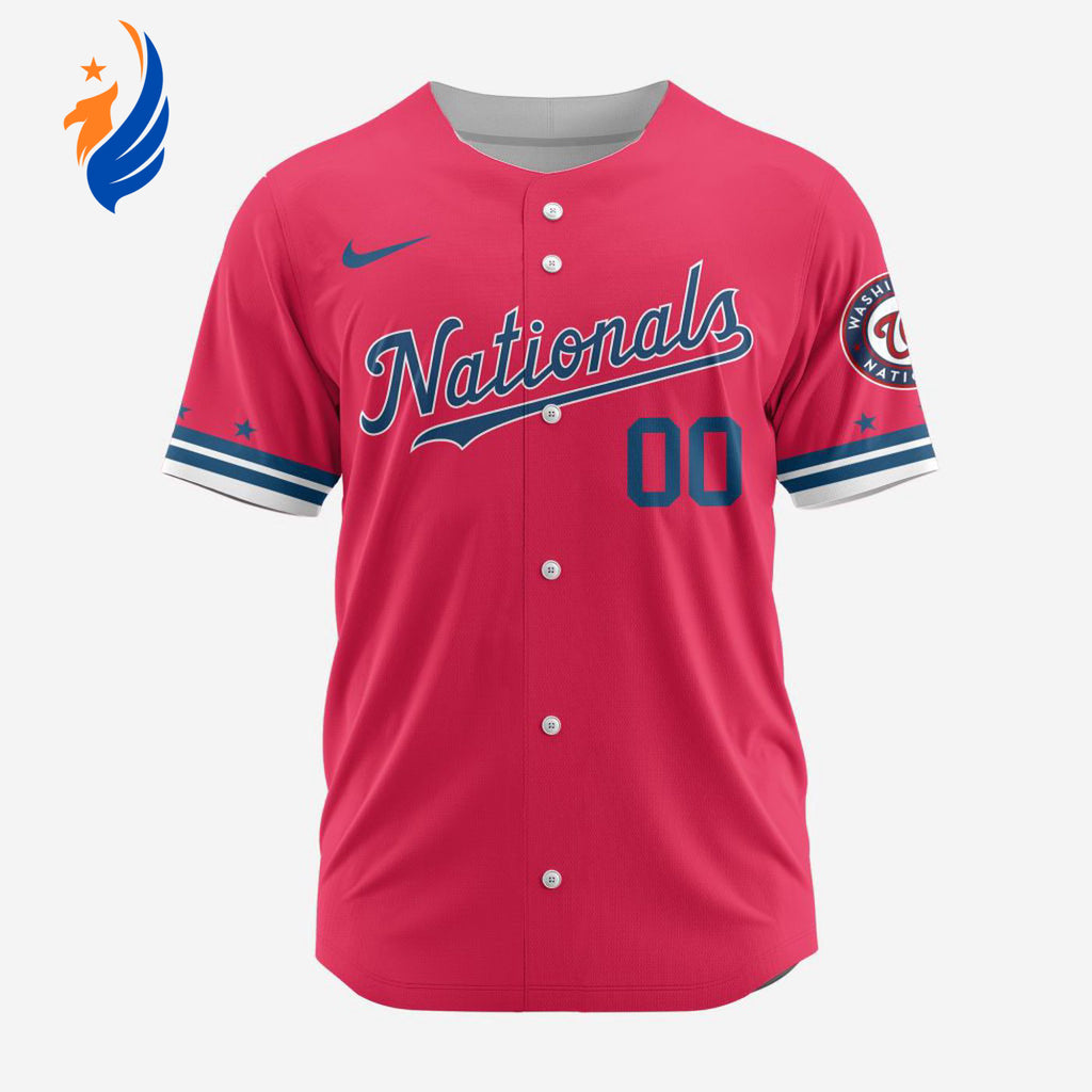 MLB Washington Nationals Personalized Alternate Design Concept Baseball Jersey 2401 - Bafud