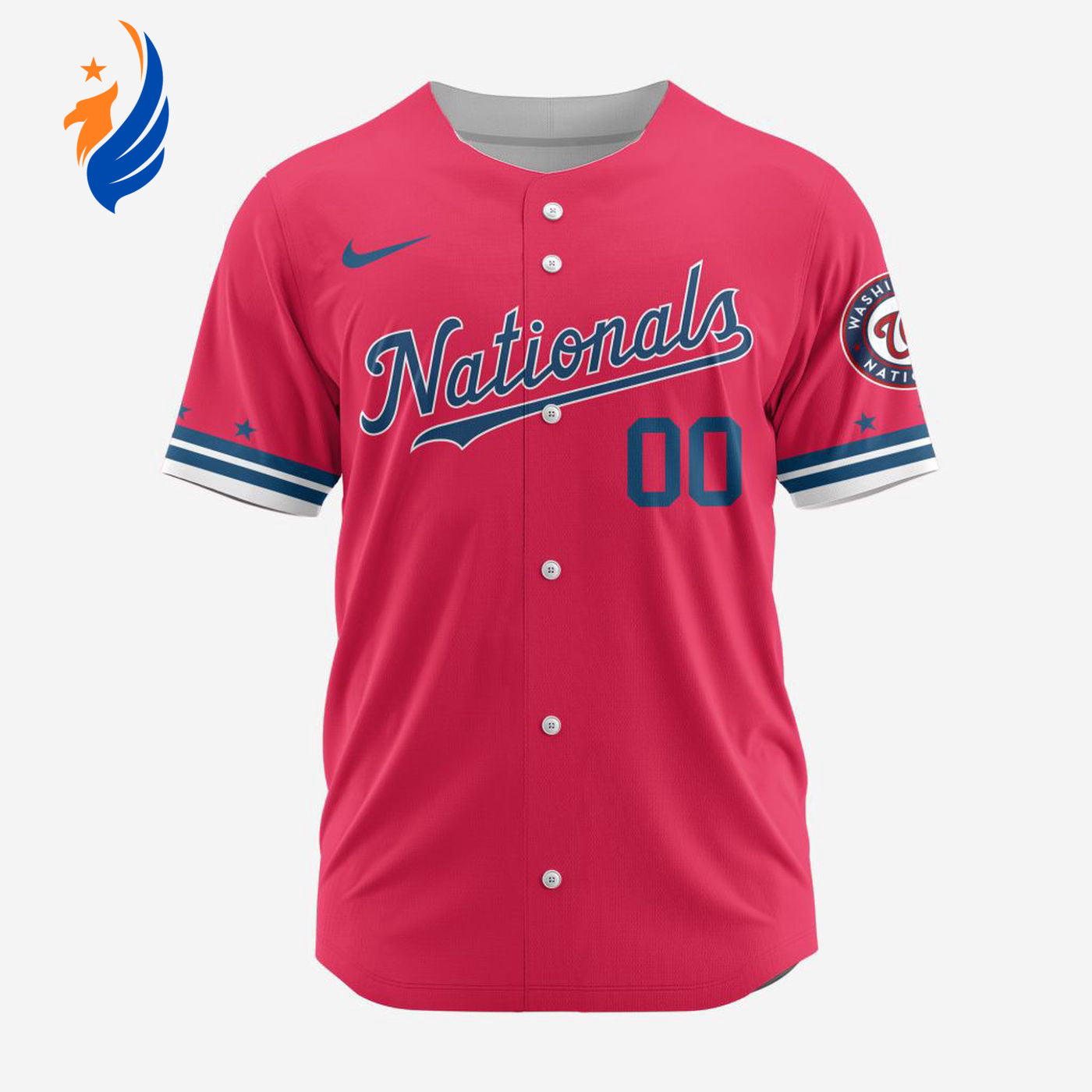MLB Washington Nationals Personalized Alternate Design Concept Baseball Jersey 2401 - Bafud