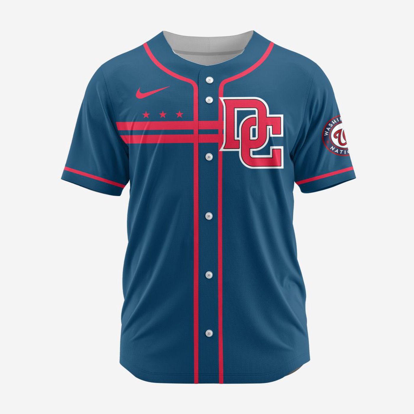 MLB Washington Nationals Personalized Alternate Design Concept Baseball Jersey 2404 - Bafud