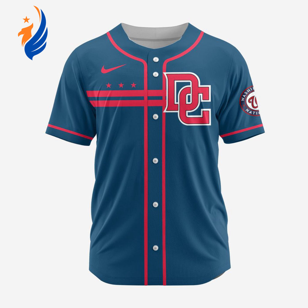 MLB Washington Nationals Personalized Alternate Design Concept Baseball Jersey 2404 - Bafud