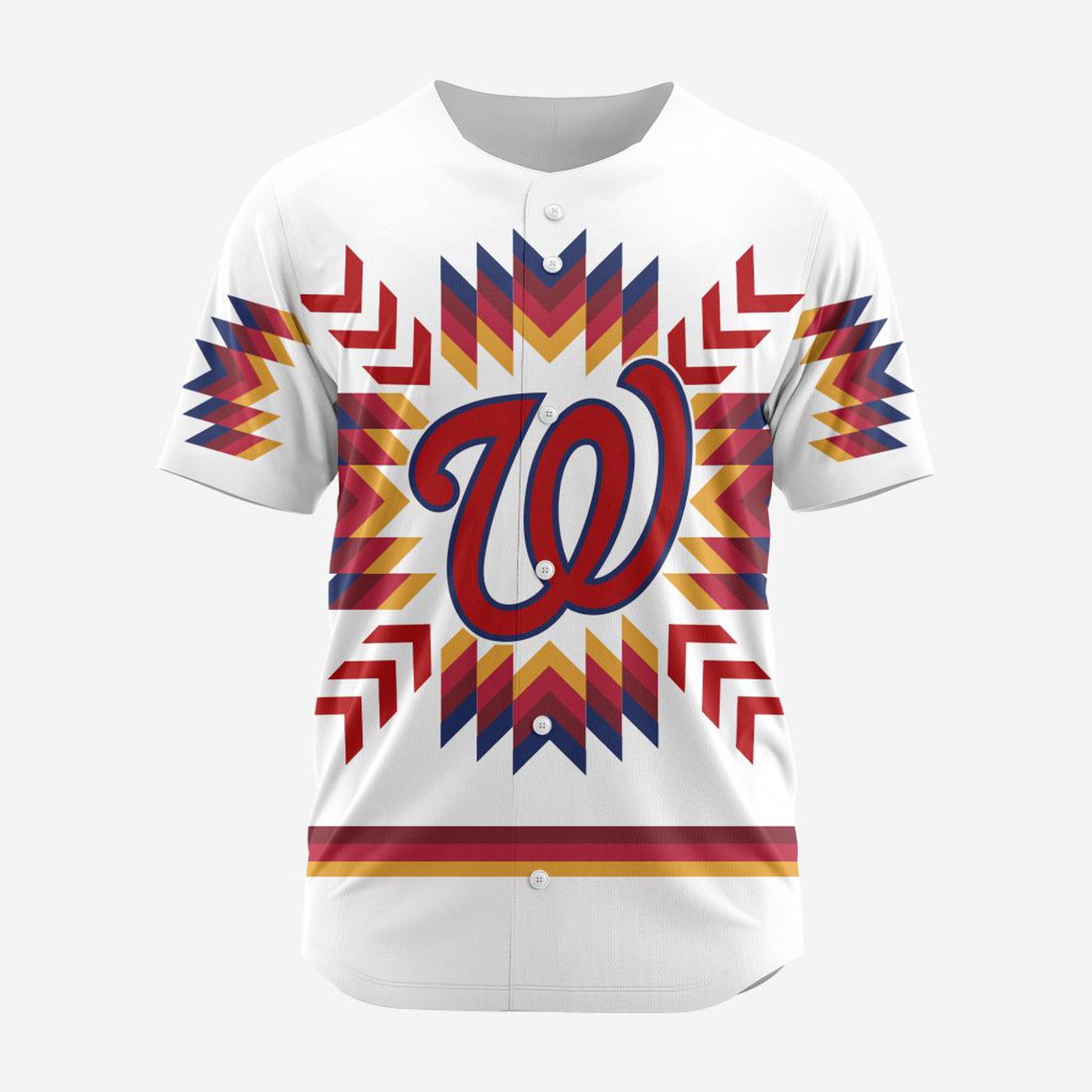 MLB Washington Nationals Special Native Design Baseball Jersey Gift for Men Women - Bafud