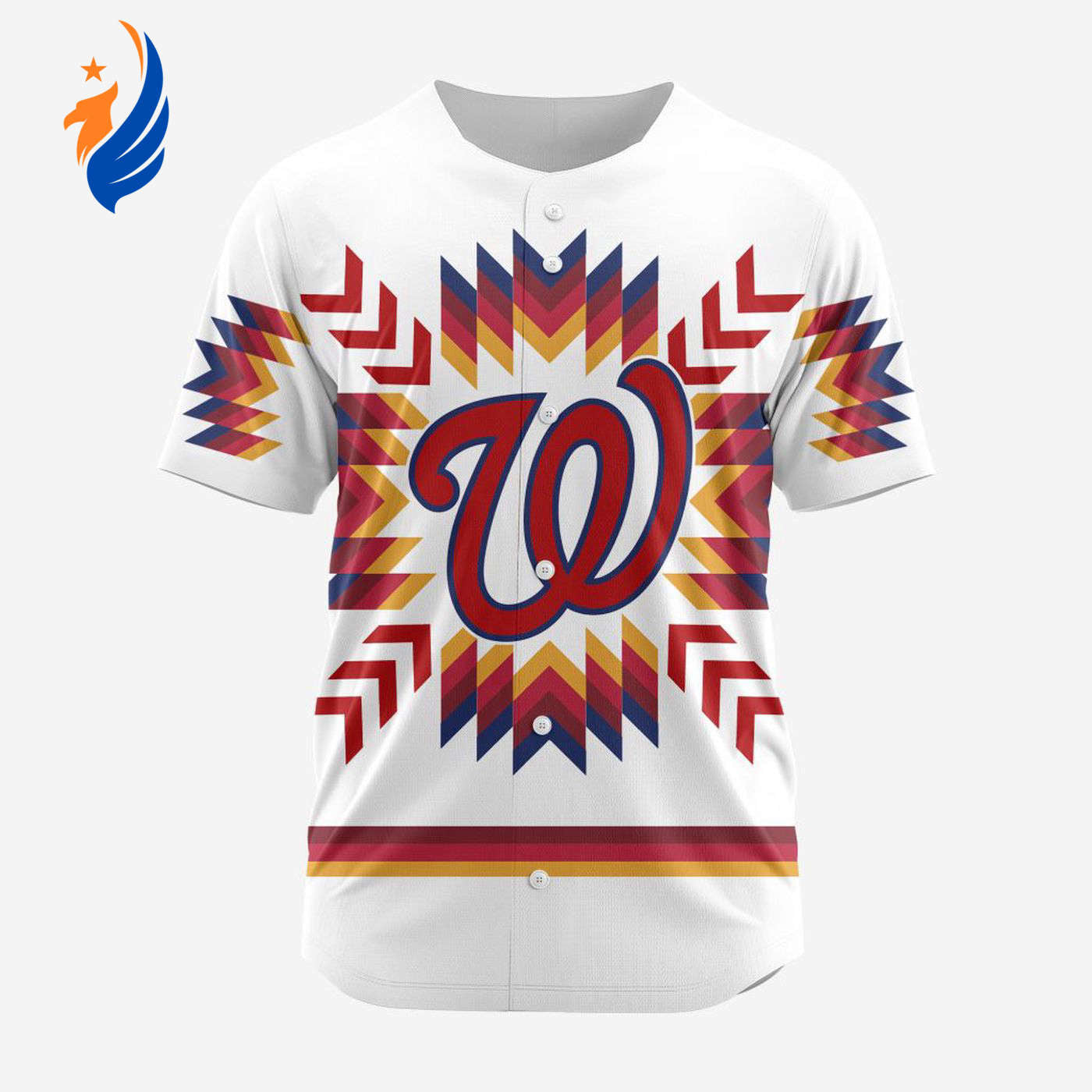 MLB Washington Nationals Special Native Design Baseball Jersey Gift for Men Women - Bafud