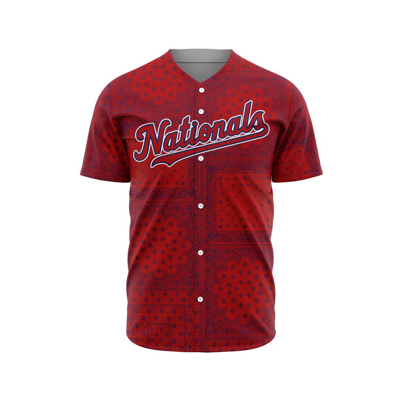 MLB Washington Nationals Special Paisley Design Baseball Jersey Gift for Men Women - Bafud