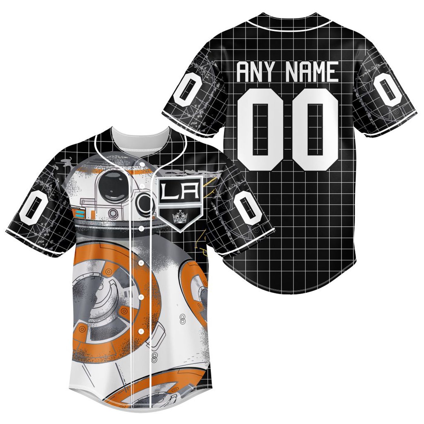 NHL Los Angeles Kings | Specialized Baseball Jersey X BB-8 D Star War - Bafud
