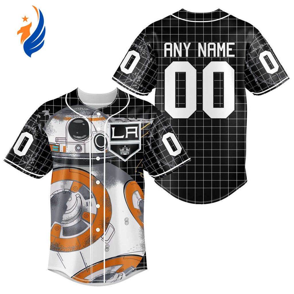 NHL Los Angeles Kings | Specialized Baseball Jersey X BB-8 D Star War - Bafud
