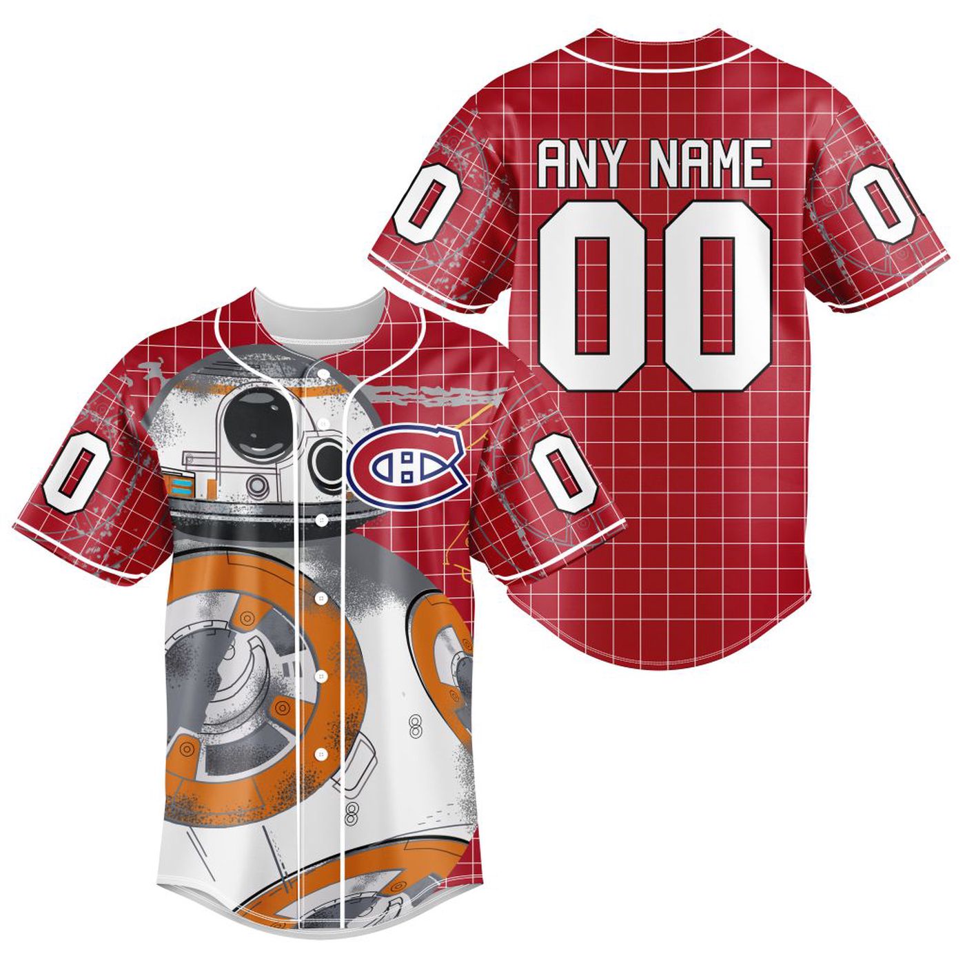 NHL Montreal Canadiens | Specialized Baseball Jersey X BB-8 D Star War - Bafud