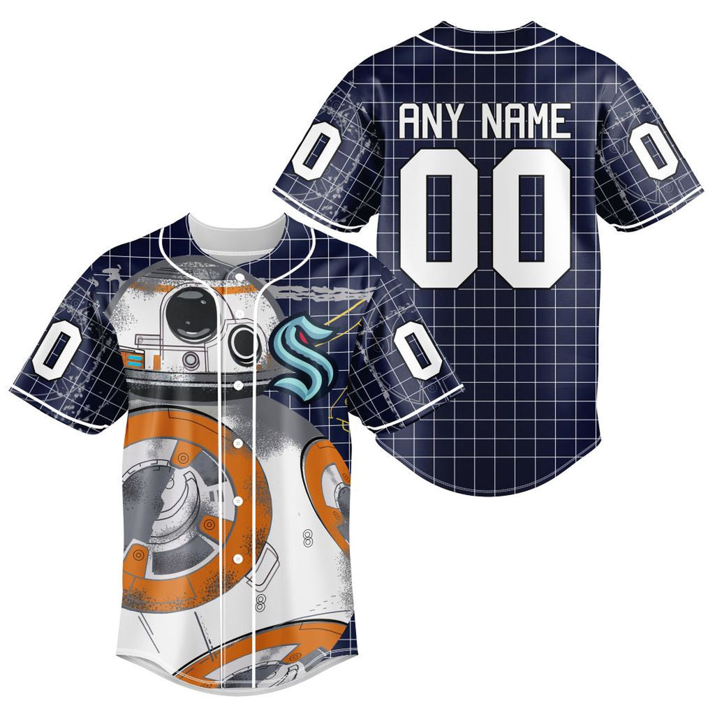 NHL Seattle Kraken | Specialized Baseball Jersey X BB-8 D Star War - Bafud