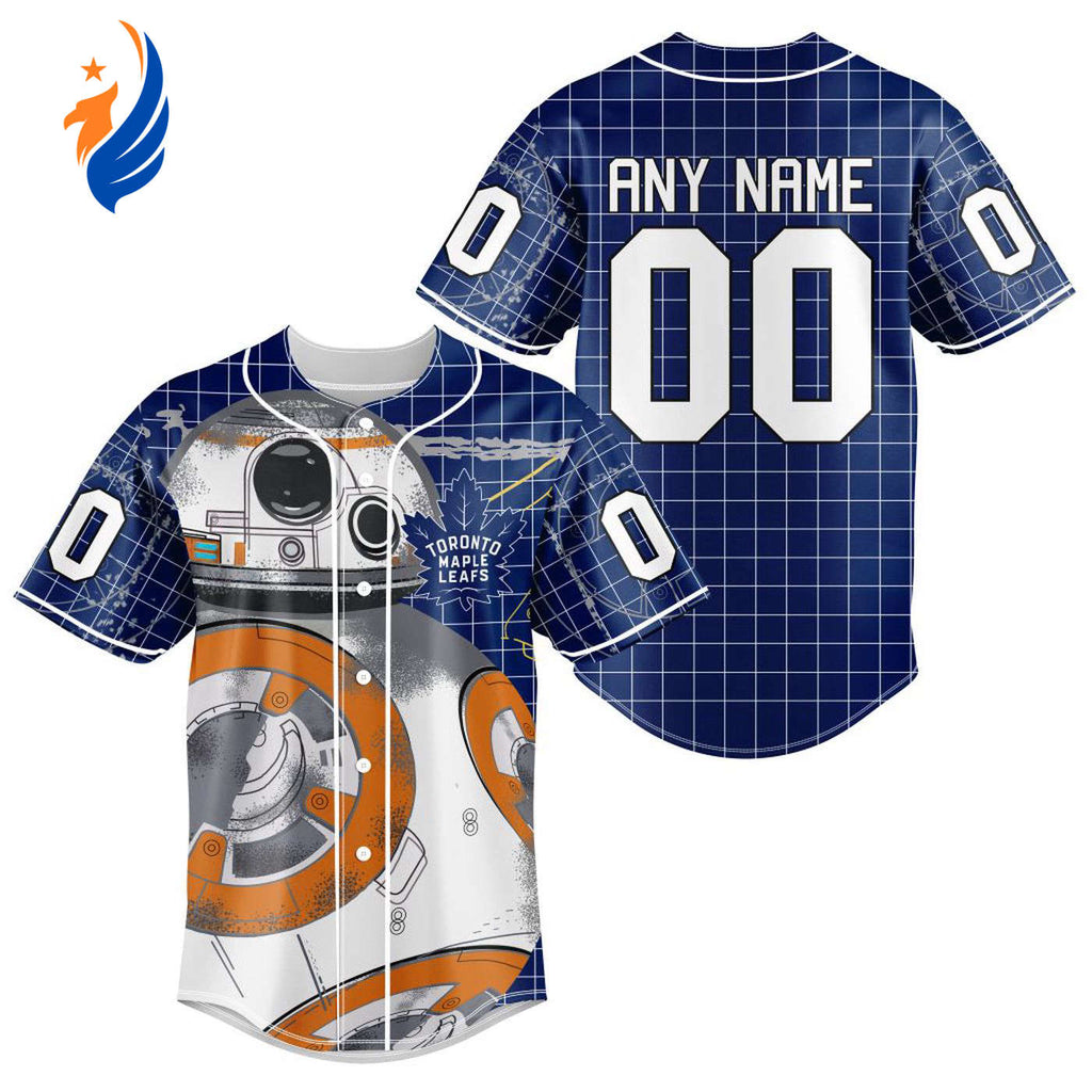 NHL Toronto Maple Leafs | Specialized Baseball Jersey X BB-8 D Star War - Bafud