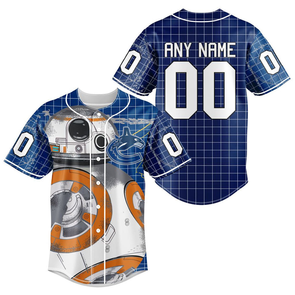 NHL Vancouver Canucks | Specialized Baseball Jersey X BB-8 D Star War - Bafud