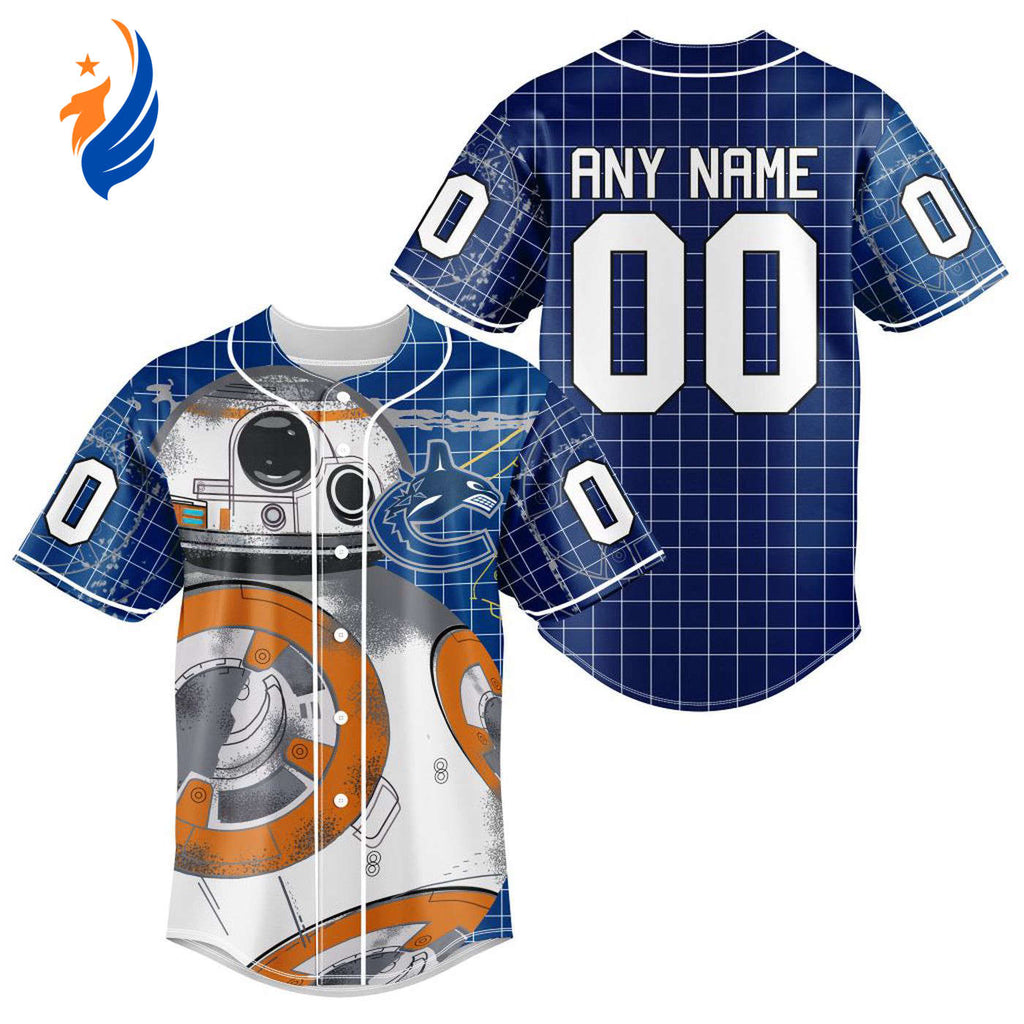 NHL Vancouver Canucks | Specialized Baseball Jersey X BB-8 D Star War - Bafud
