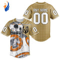NHL Vegas Golden Knights | Specialized Baseball Jersey X BB-8 D Star War - Bafud