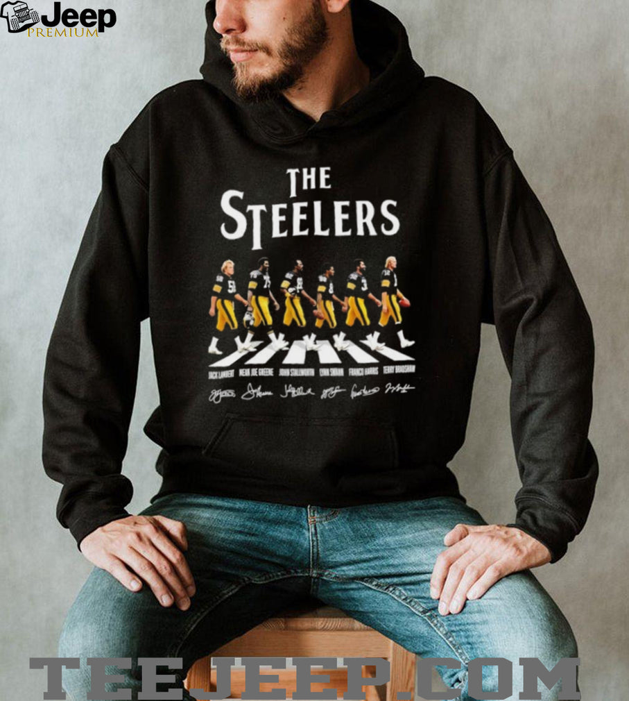 The Steelers Jack Lambert Mean Joe Greene John Stallworth Lynn Swann Franco Harris Terry Bradshaw Abbey Road Signatures Shirt