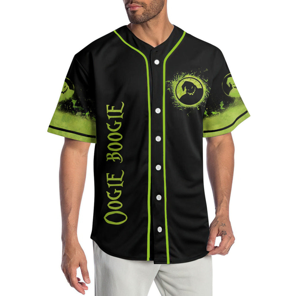 Get Spooky with the Oogie Boogie Baseball Jersey - Perfect for Halloween Fans! - Bafud