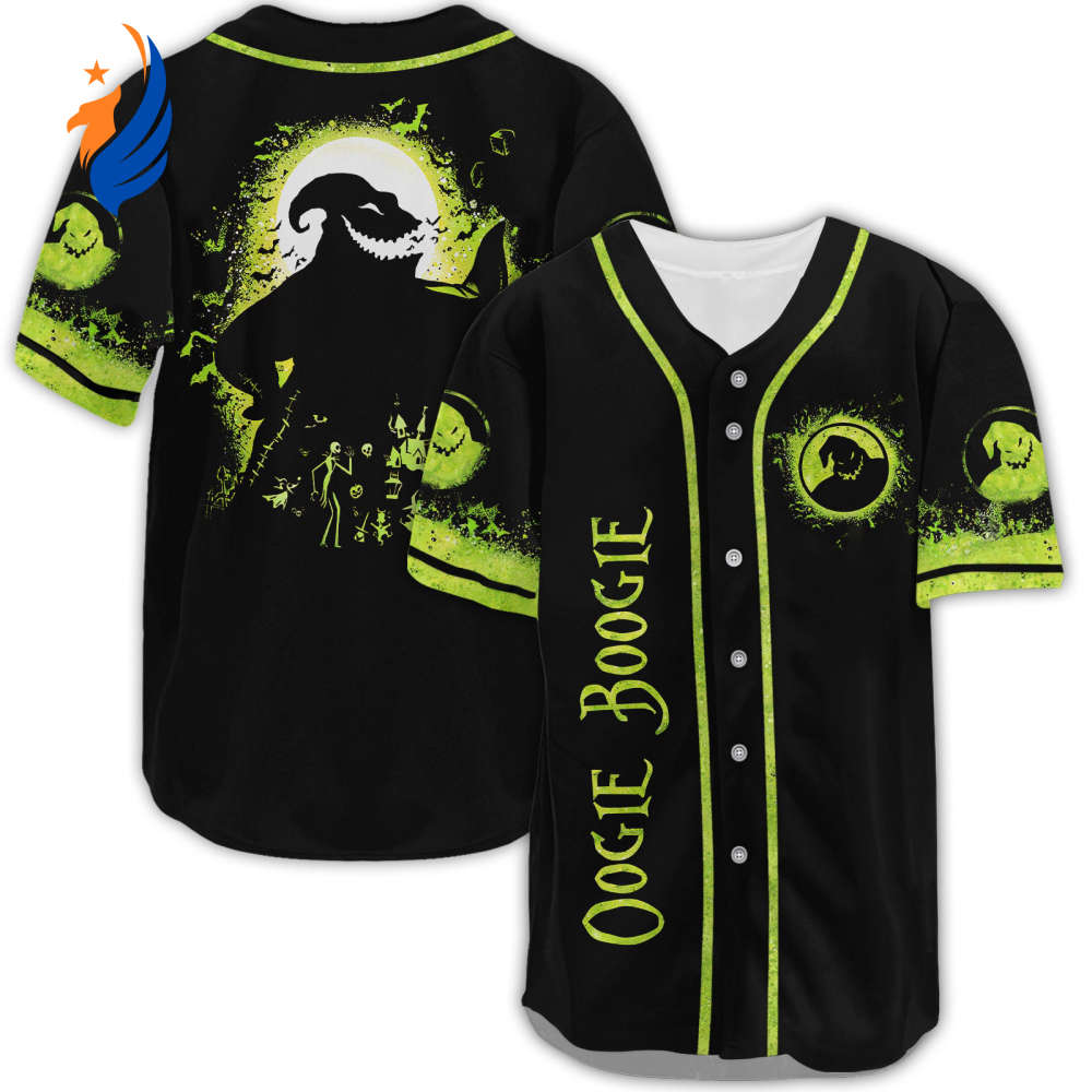 Get Spooky with the Oogie Boogie Baseball Jersey - Perfect for Halloween Fans! - Bafud