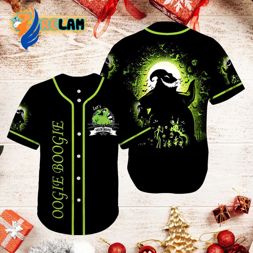 Spooktacular Oogie Boogie Horror Halloween Baseball Jersey - Scary and Stylish Apparel for the Season - Bafud