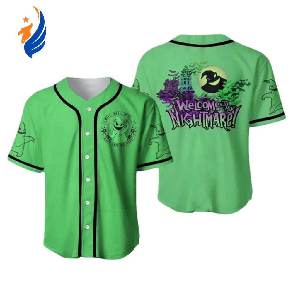 Oogie Boogie Nightmare Baseball Jersey: Welcome to the Dark Side with this Engaging & Stylish Apparel! - Bafud