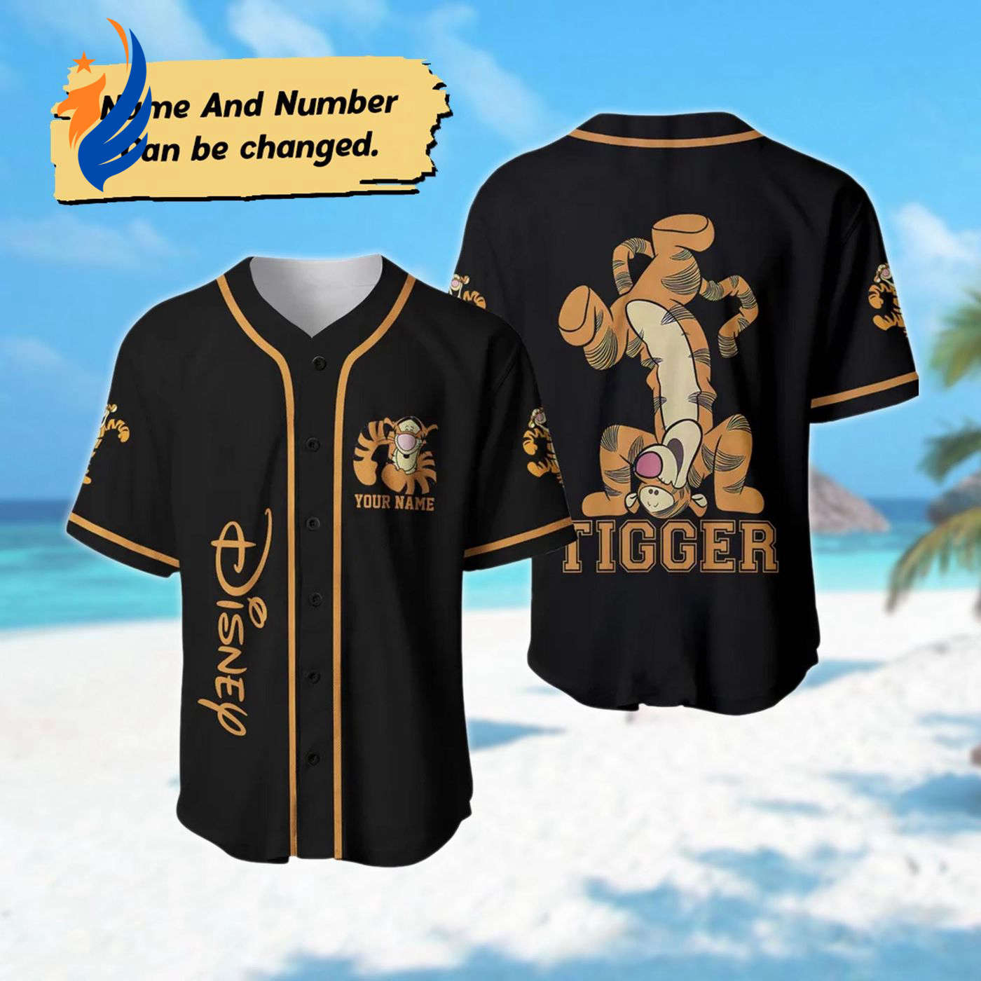 Custom Tigger Dancing Shirt & Baseball Basketball Jerseys - Perfect Magic Kingdom Gift for Kids & Adults - Bafud