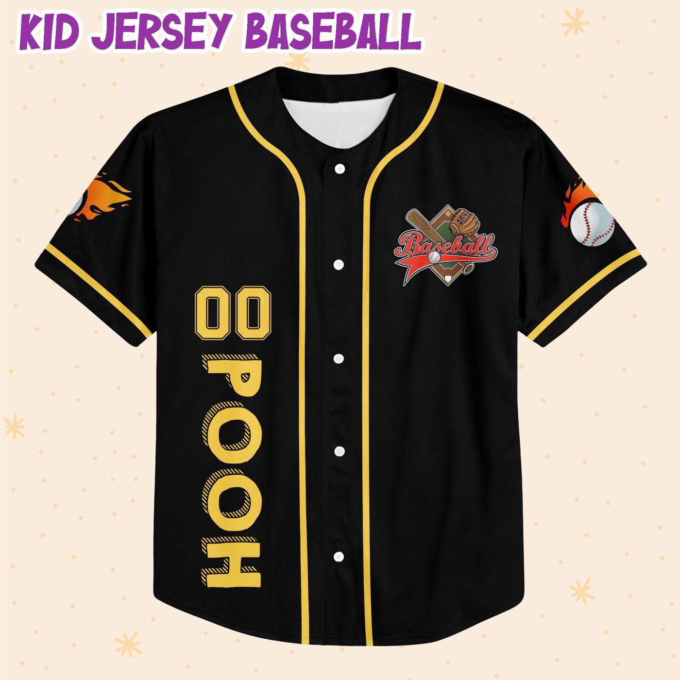 Custom Baseball Jersey: Personalized Pooh vs Tigger Design - Stylish & Unique Baseball Apparel - Bafud