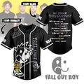 Personalized Fall Out Boy Music Black Baseball Jersey