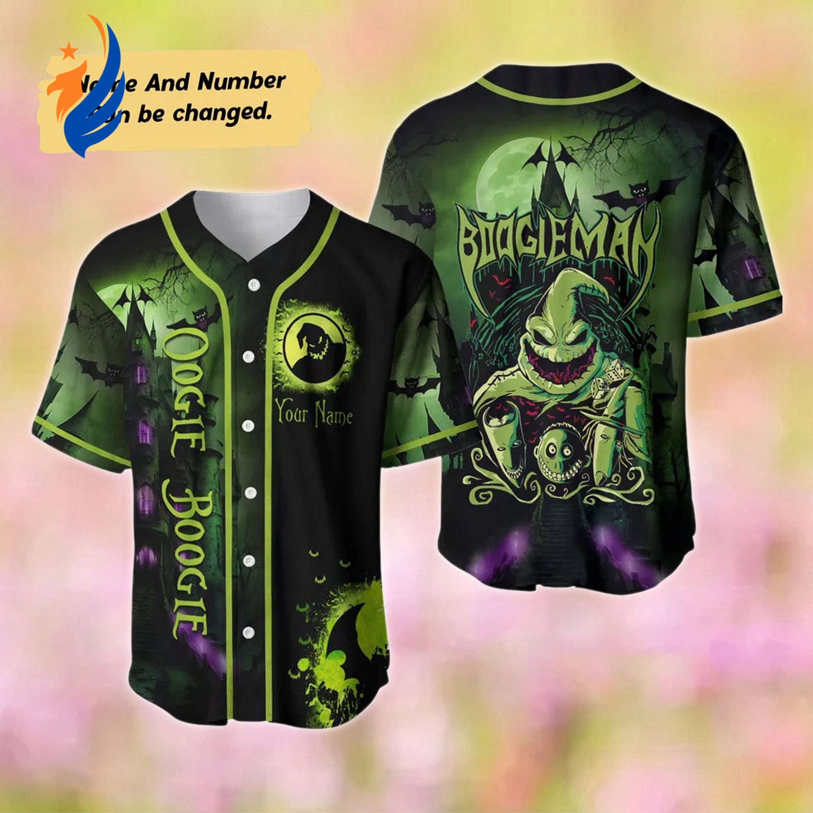 Custom Halloween Oogie Boogie Baseball Jersey - Personalized Nightmare Before Christmas Horror Shirt - Bafud