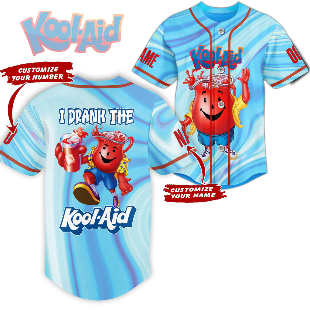 Personalized I Drank The Kool-Aid Funny Baseball Jersey