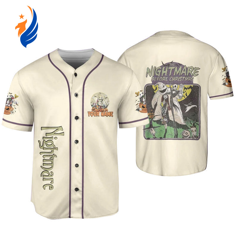 Custom Nightmare Jack Sally Oogie Boogie Baseball Jersey: Unique & Stylish Personalized Design - Bafud