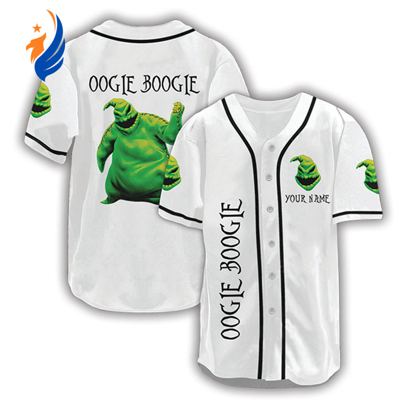 Unleash your Nightmare Style with Personalized Oogie Boogie Baseball Jersey - Bafud