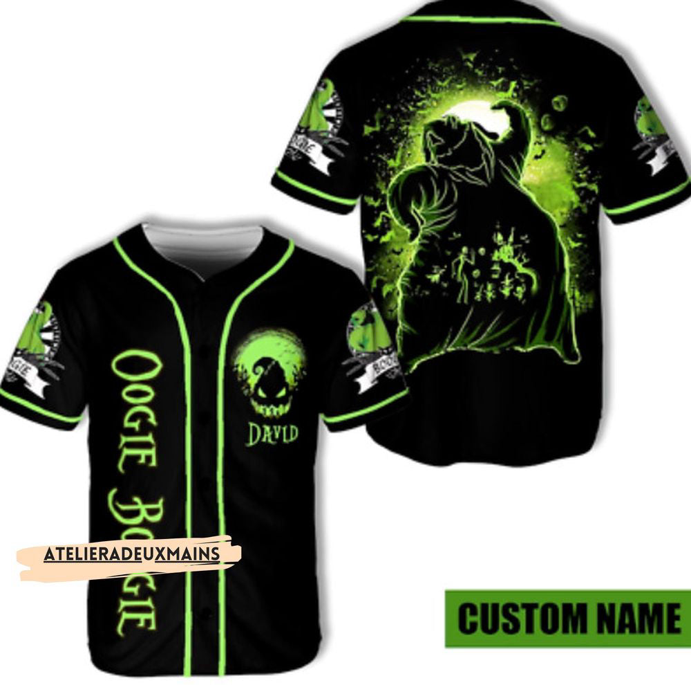 Spooktacular Nightmare Before Xmas Oogie Boogie Baseball Jersey - Personalized for You! - Bafud
