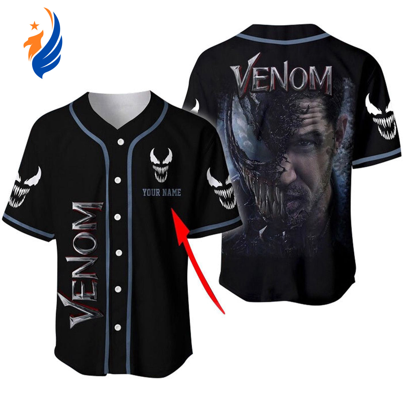 Custom Venom Baseball Jersey: Personalize Your Game with Unique Style - Bafud