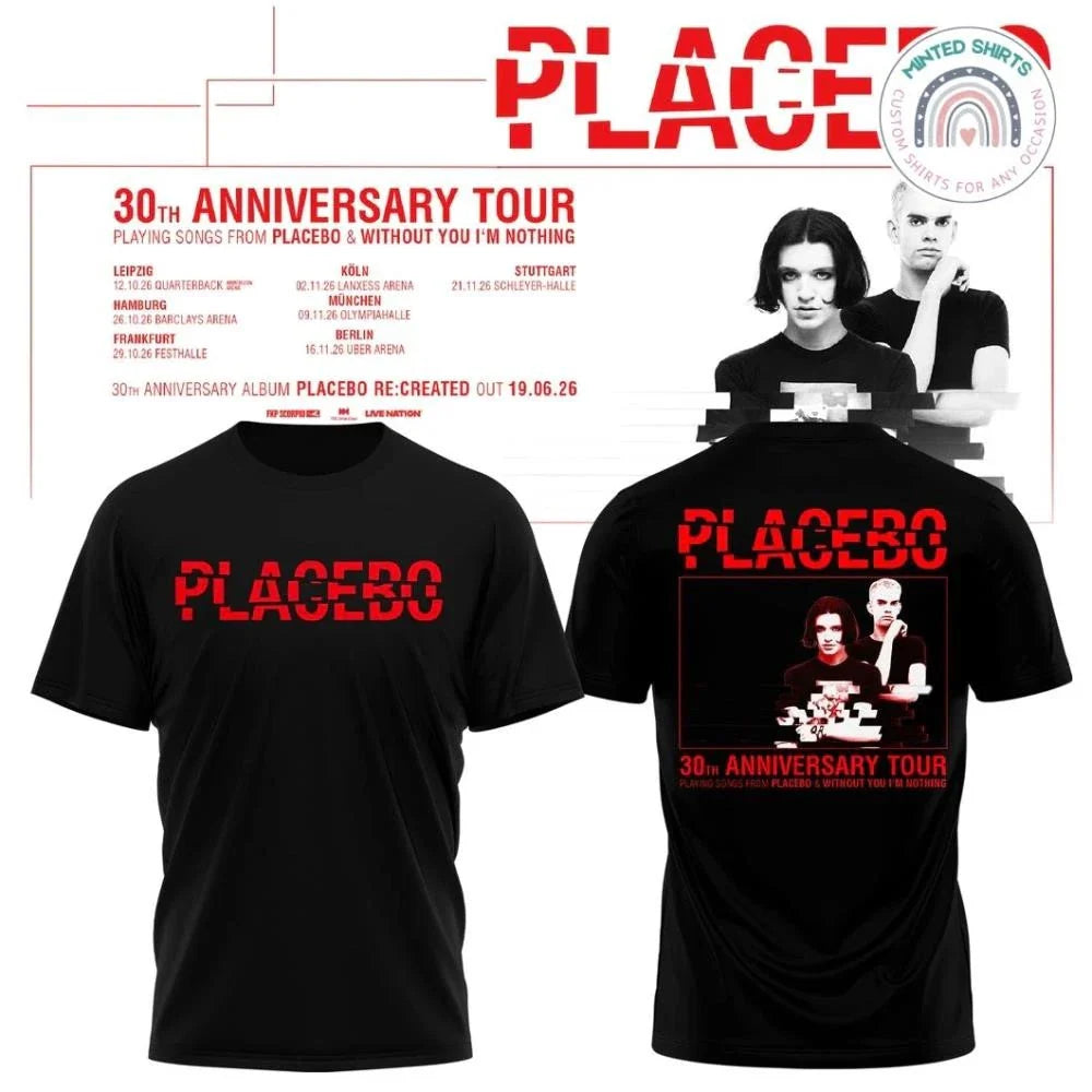 Placebo 30th Anniversary Tour Tee Unisex T-shirt, Sweatshirt, Hoodie (1)