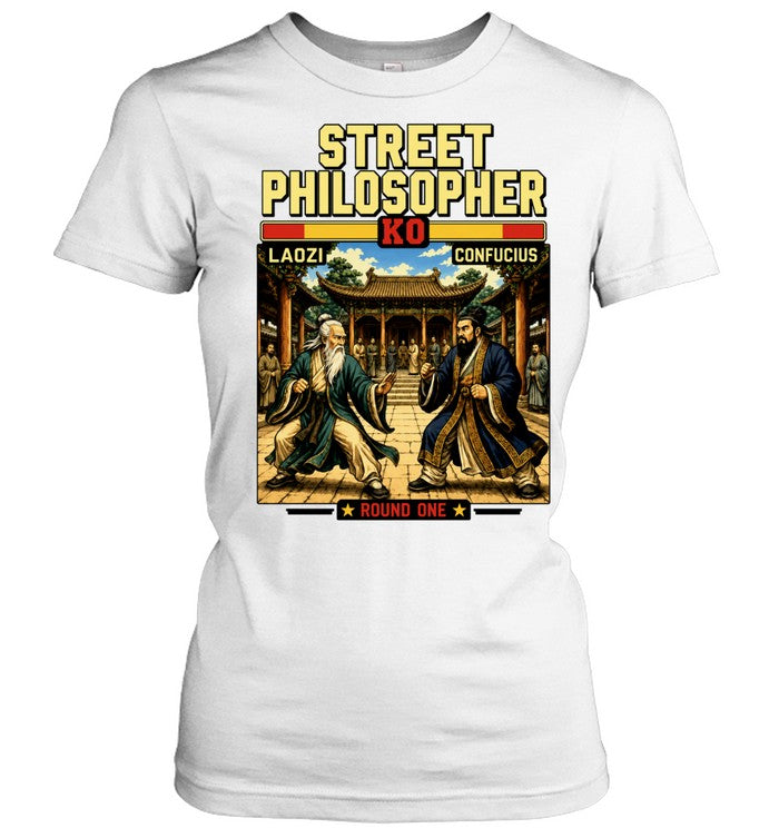 Street Philosopher Laozi vs Confucius Round One Shirt
