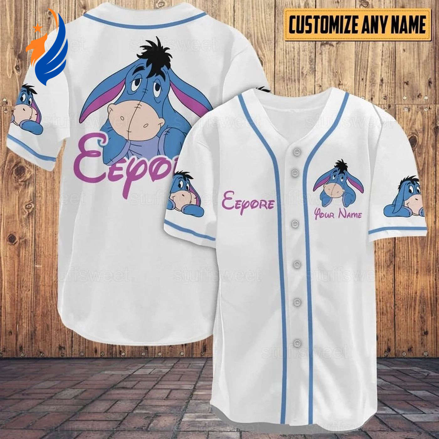 Score a Home Run with the Pooh Baseball Jersey - PA6: Stylish and Comfortable Apparel for Baseball Enthusiasts! - Bafud