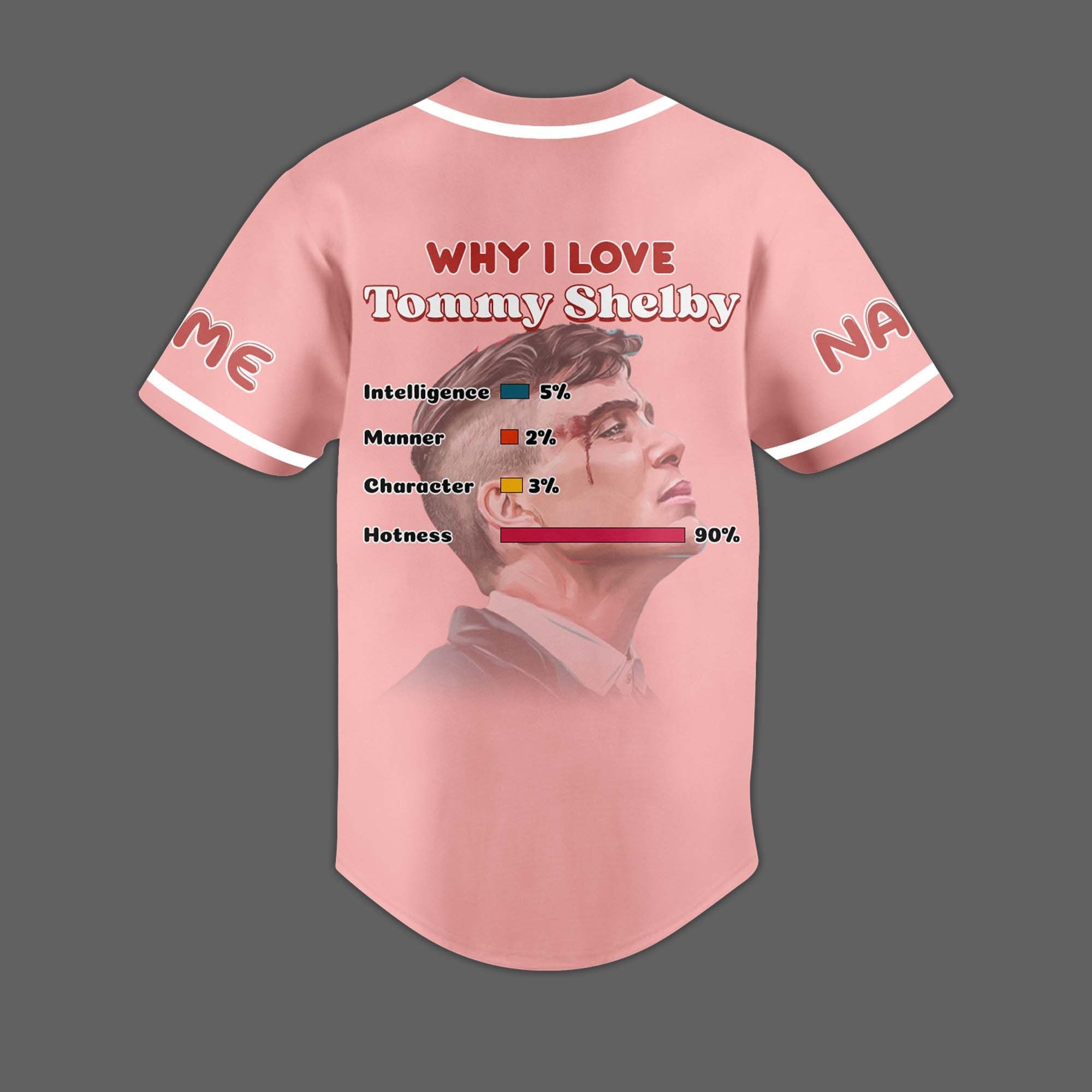 Pretty Pink Thomas Shelby Baseball Jersey Fast Shipping Worldwide