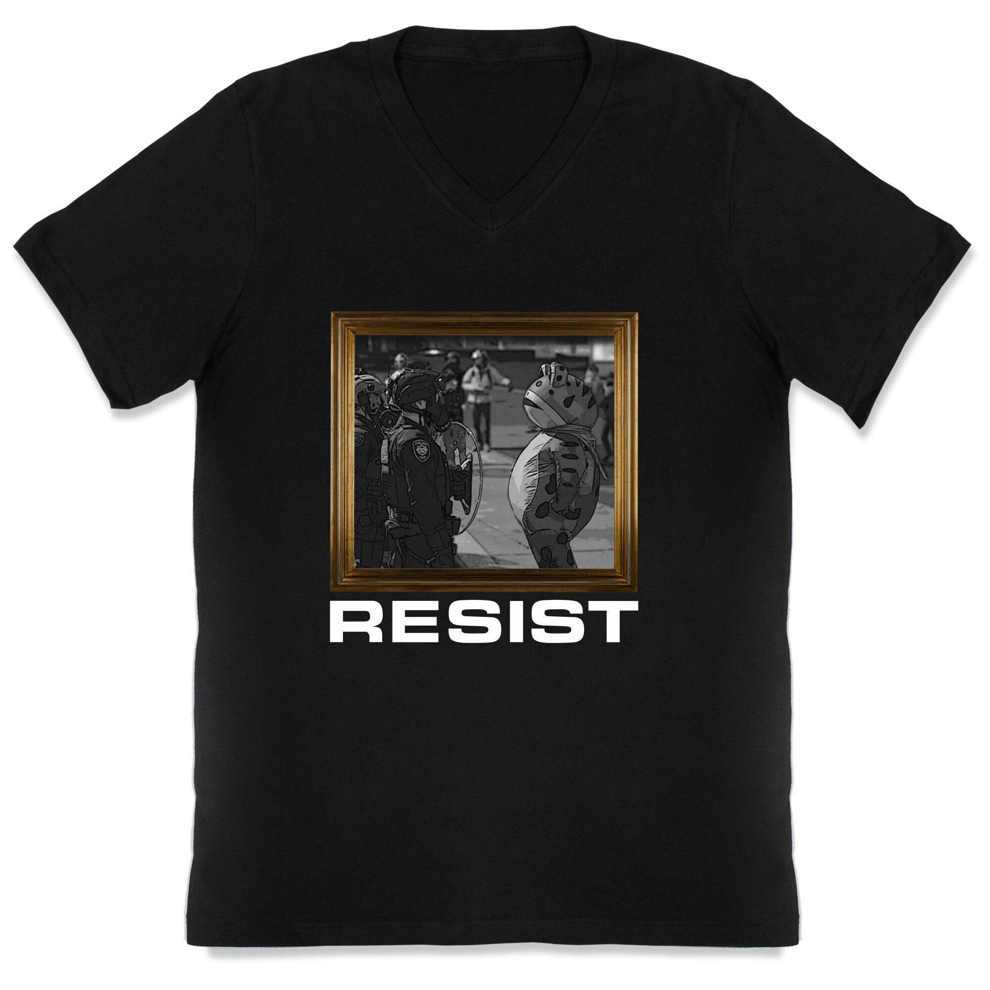 Portland Protest Frog V-Neck