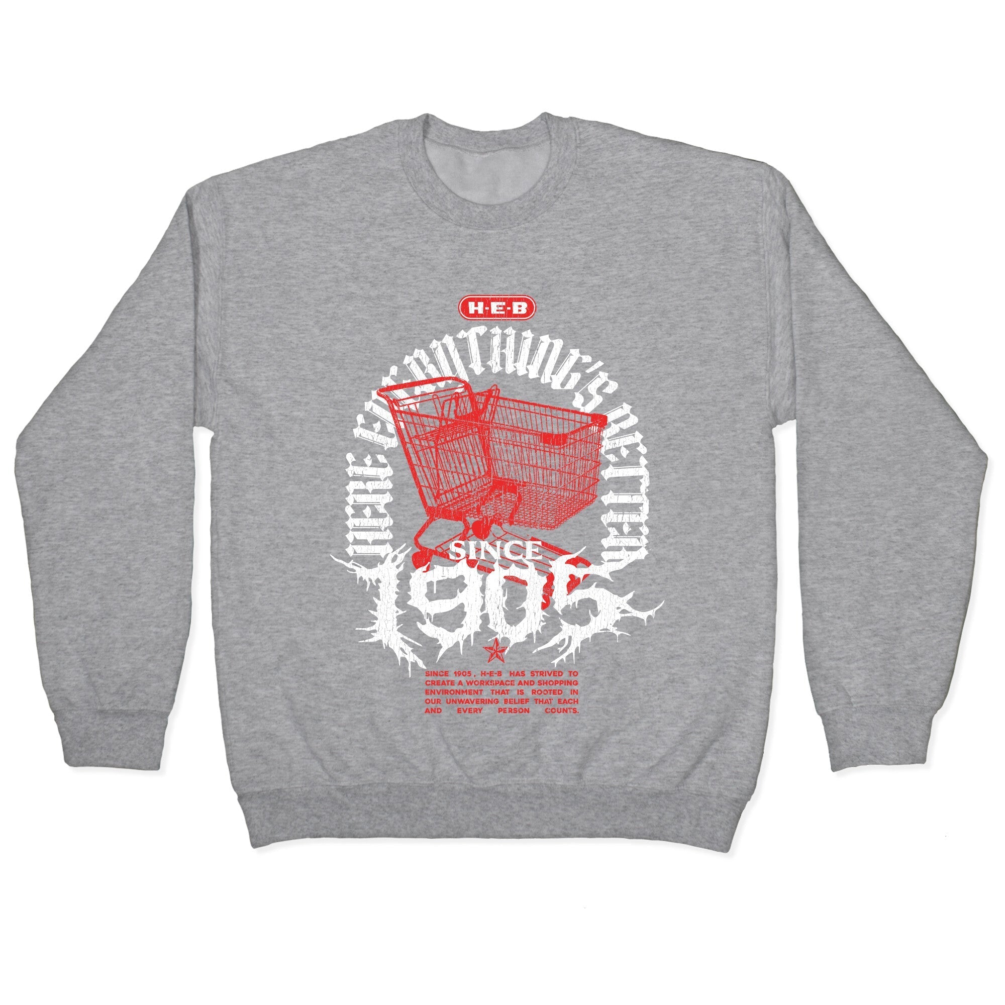 H-E-B Metal Shirt Crewneck Sweatshirt