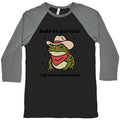 Hold on Partner, Im Overstimulated Baseball Tee