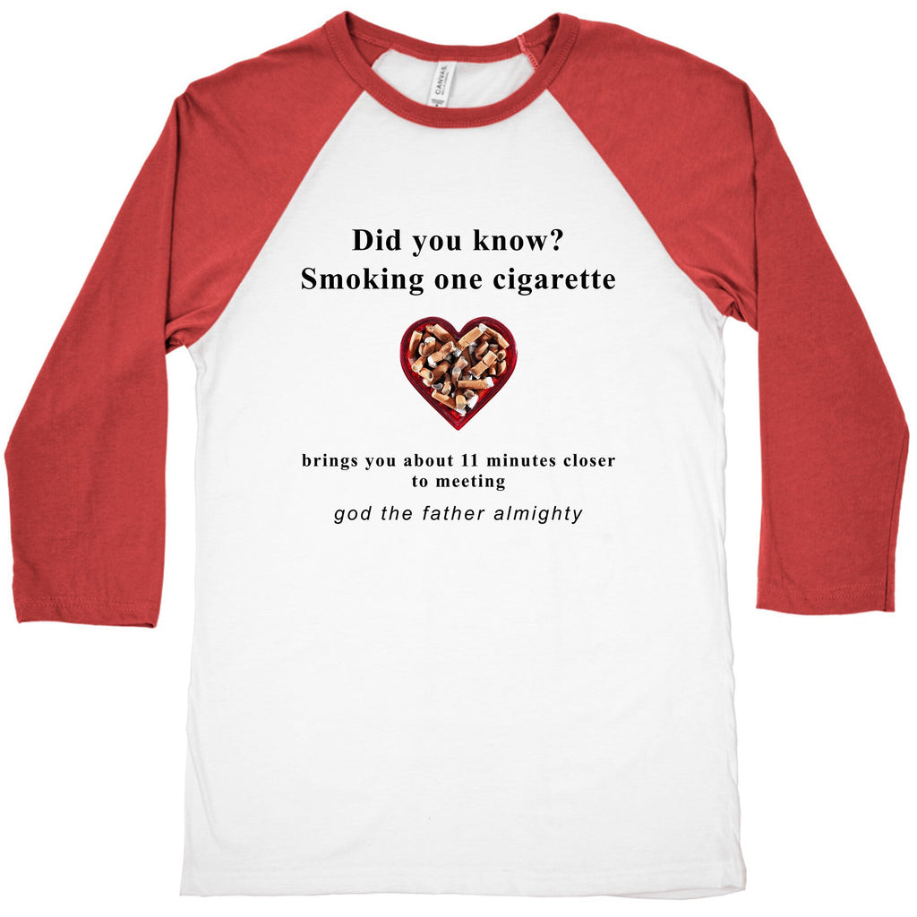 Smoking Cigs Baseball Tee