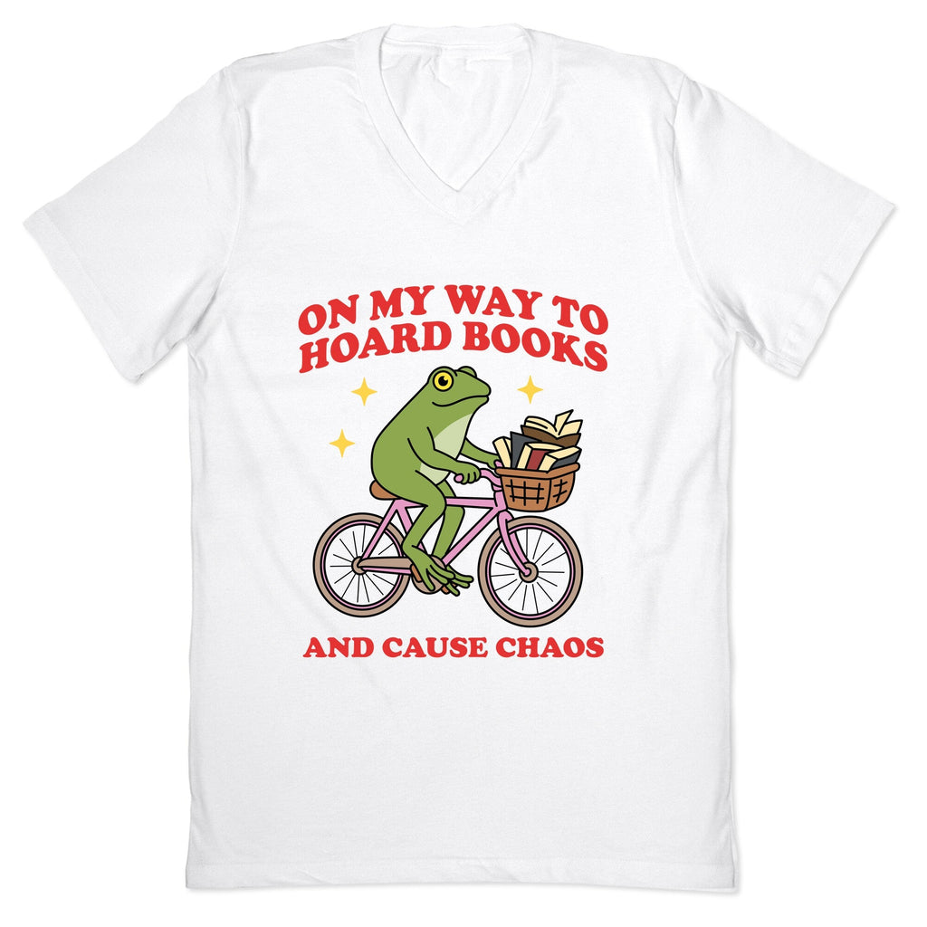On my Way to Hoard Books and Cause Chaos V-Neck