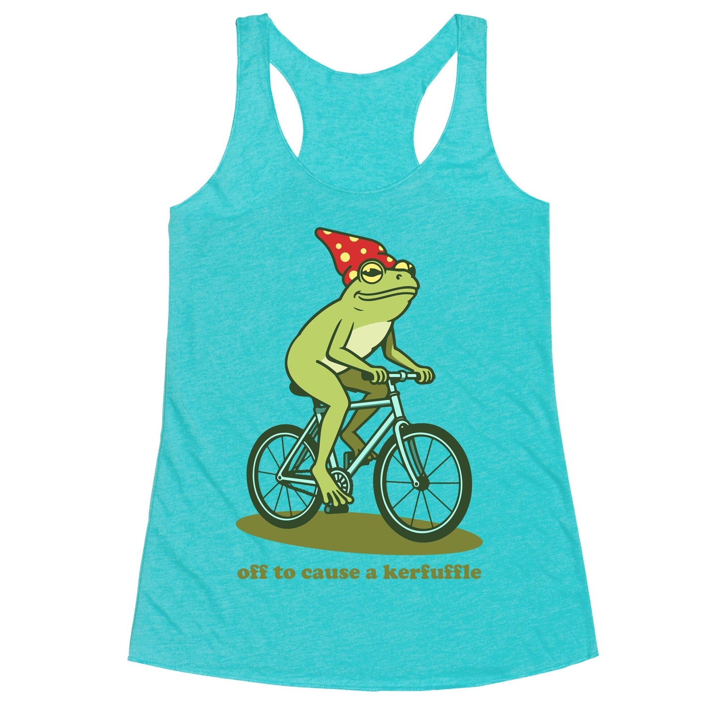 Off to Cause a Kerfuffle Racerback Tank