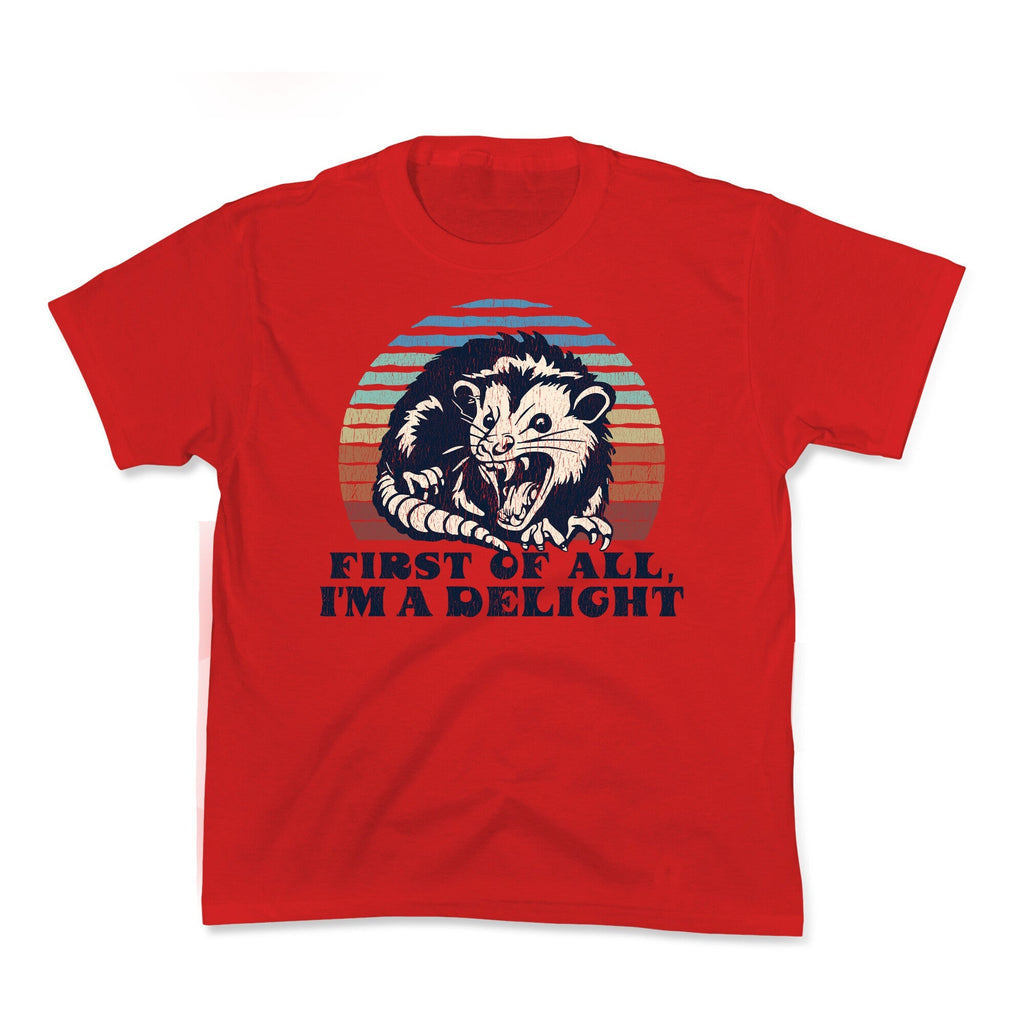 Delightful Unhinged Possum Kids Tee