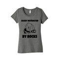 Easily Distracted By Rocks Womens Triblend Tee