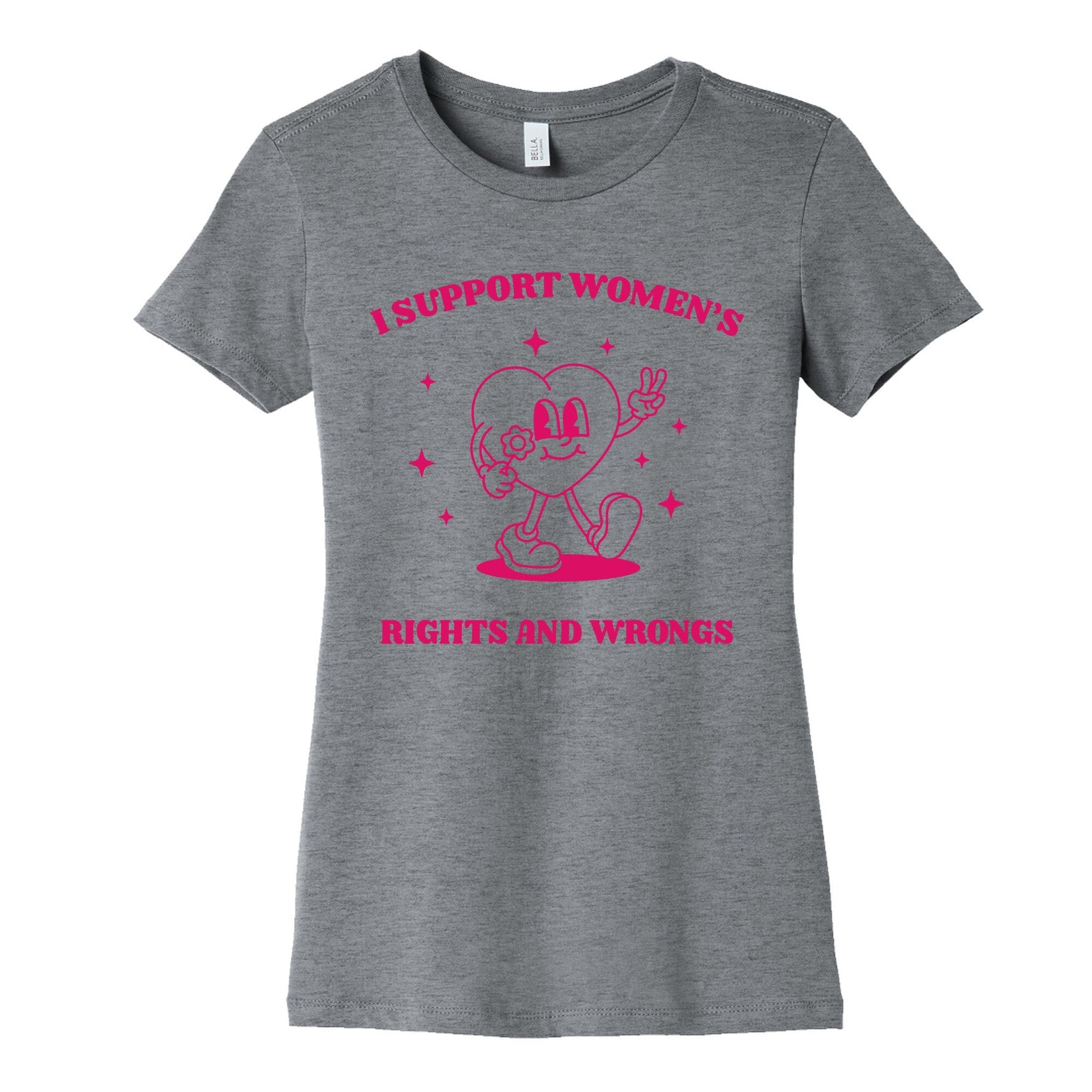 I Support Womens Rights And Wrongs Womens Cotton Tee