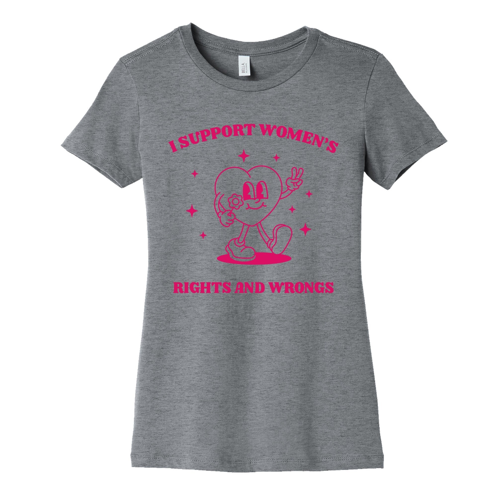 I Support Womens Rights And Wrongs Womens Cotton Tee