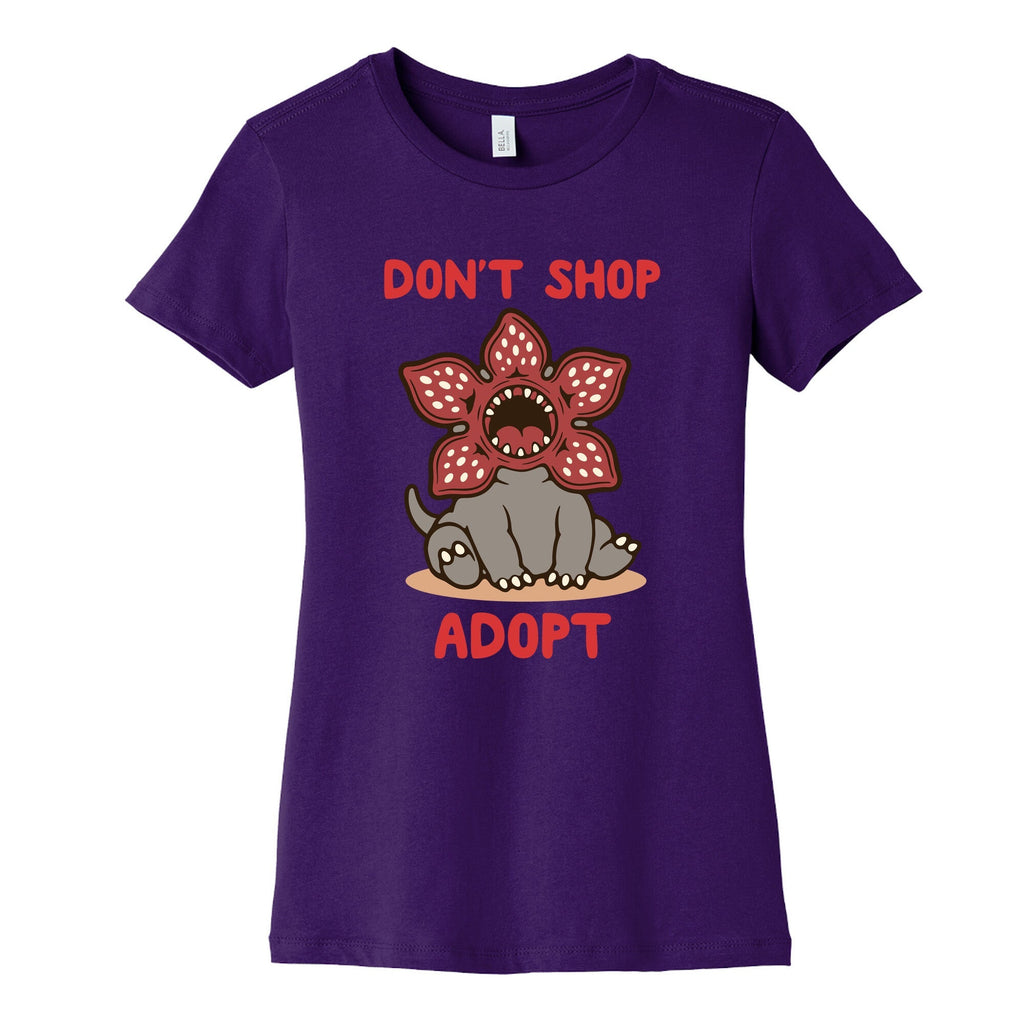 Dont Shop Adopt Demogorgon Womens Cotton Tee