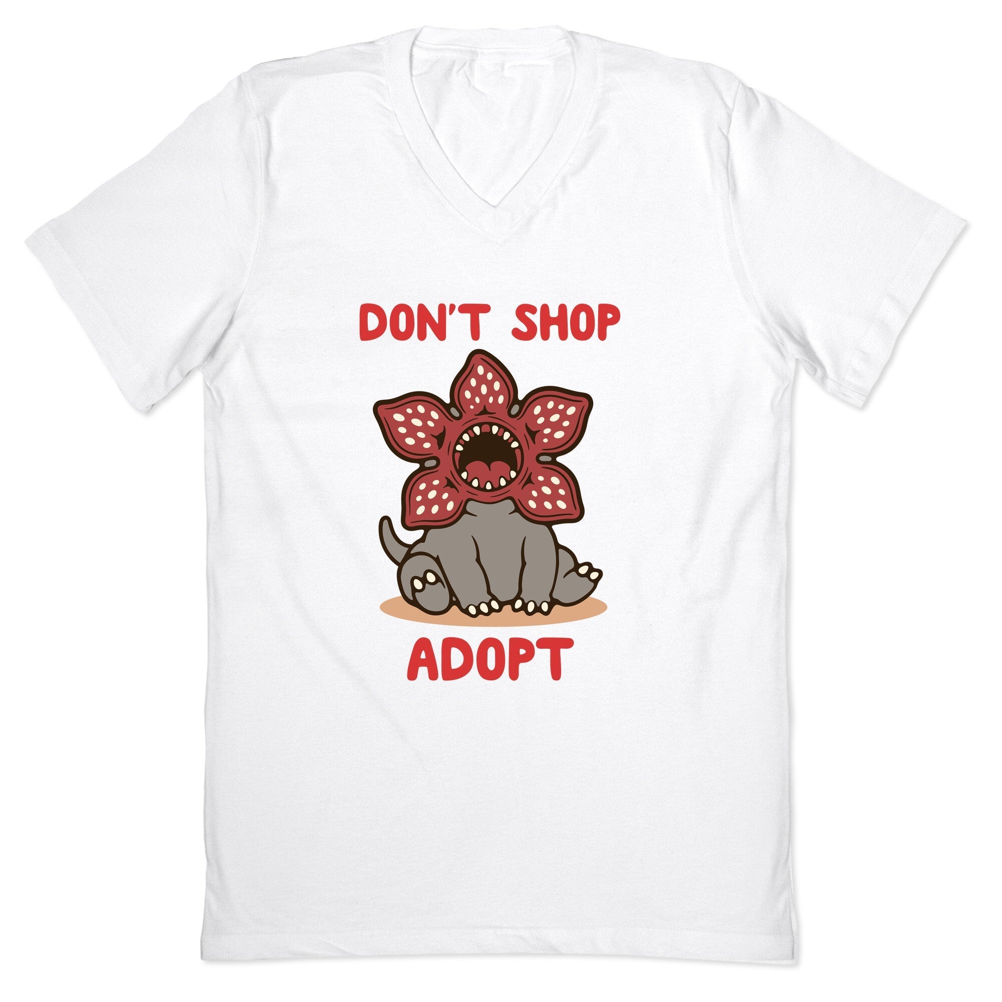 Dont Shop Adopt Demogorgon V-Neck