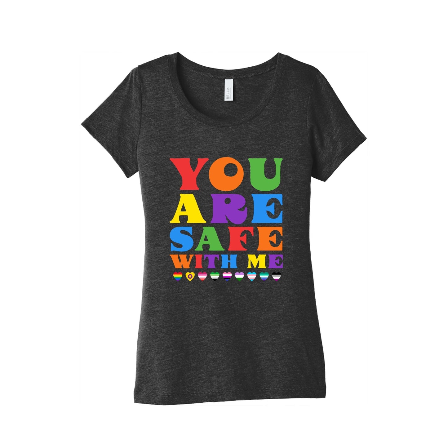 You Are Safe With Me Womens Triblend Tee